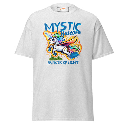 Unicorn T-Shirt | Fantasy Graphic Tee - Ash - T-Shirts Online