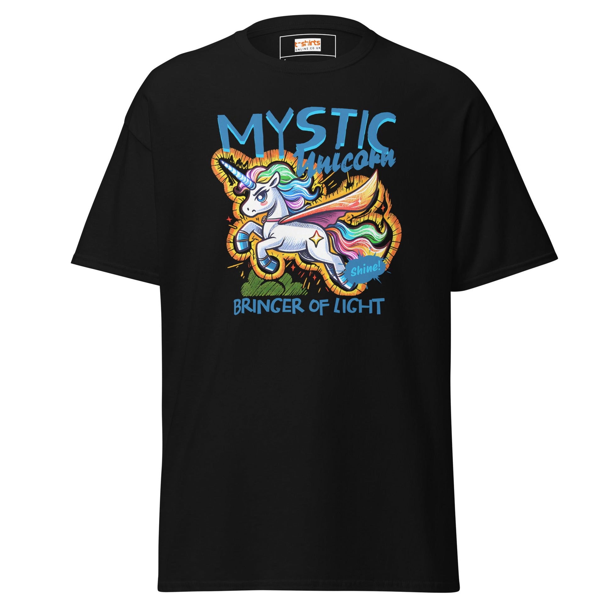 Unicorn T-Shirt | Fantasy Graphic Tee - Black - T-Shirts Online