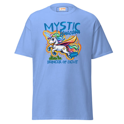 Unicorn T-Shirt | Fantasy Graphic Tee - Carolina Blue - T-Shirts Online