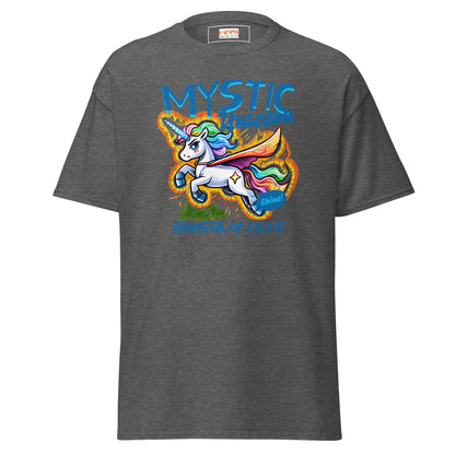 Unicorn T-Shirt | Fantasy Graphic Tee - Dark Heather - T-Shirts Online