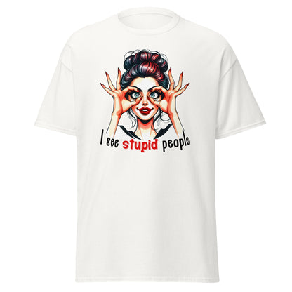 I See Stupid People | Retro T-Shirt