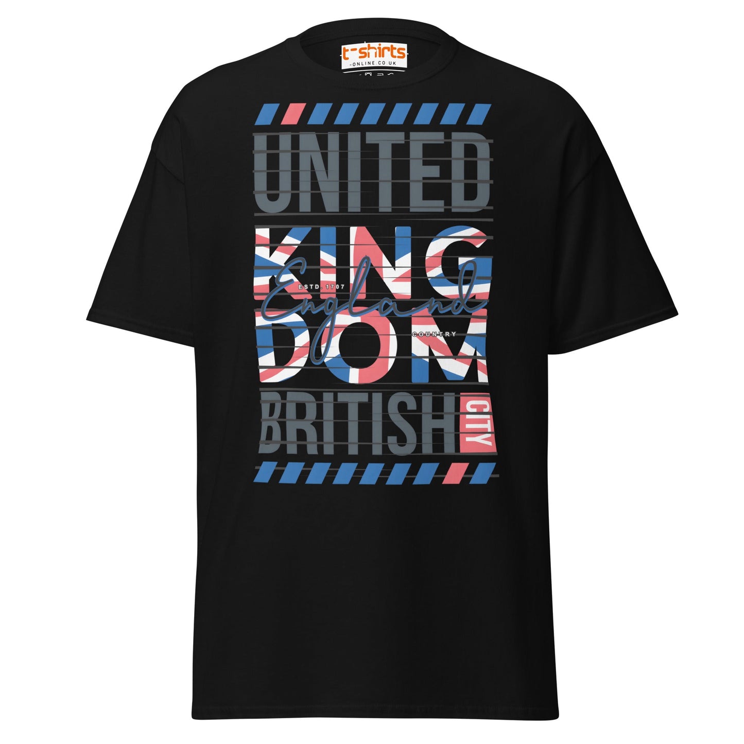 United Kingdom England T-Shirt | British Flag Streetwear - Black - T-Shirts Online