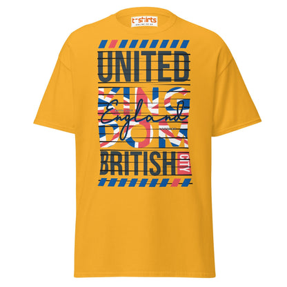 United Kingdom England T-Shirt | British Flag Streetwear - Gold - T-Shirts Online