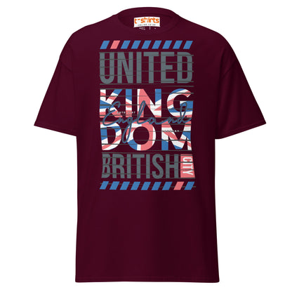 United Kingdom England T-Shirt | British Flag Streetwear - Maroon - T-Shirts Online