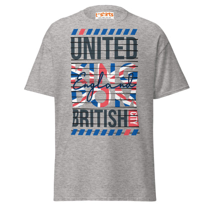 United Kingdom England T-Shirt | British Flag Streetwear - Sport Grey - T-Shirts Online