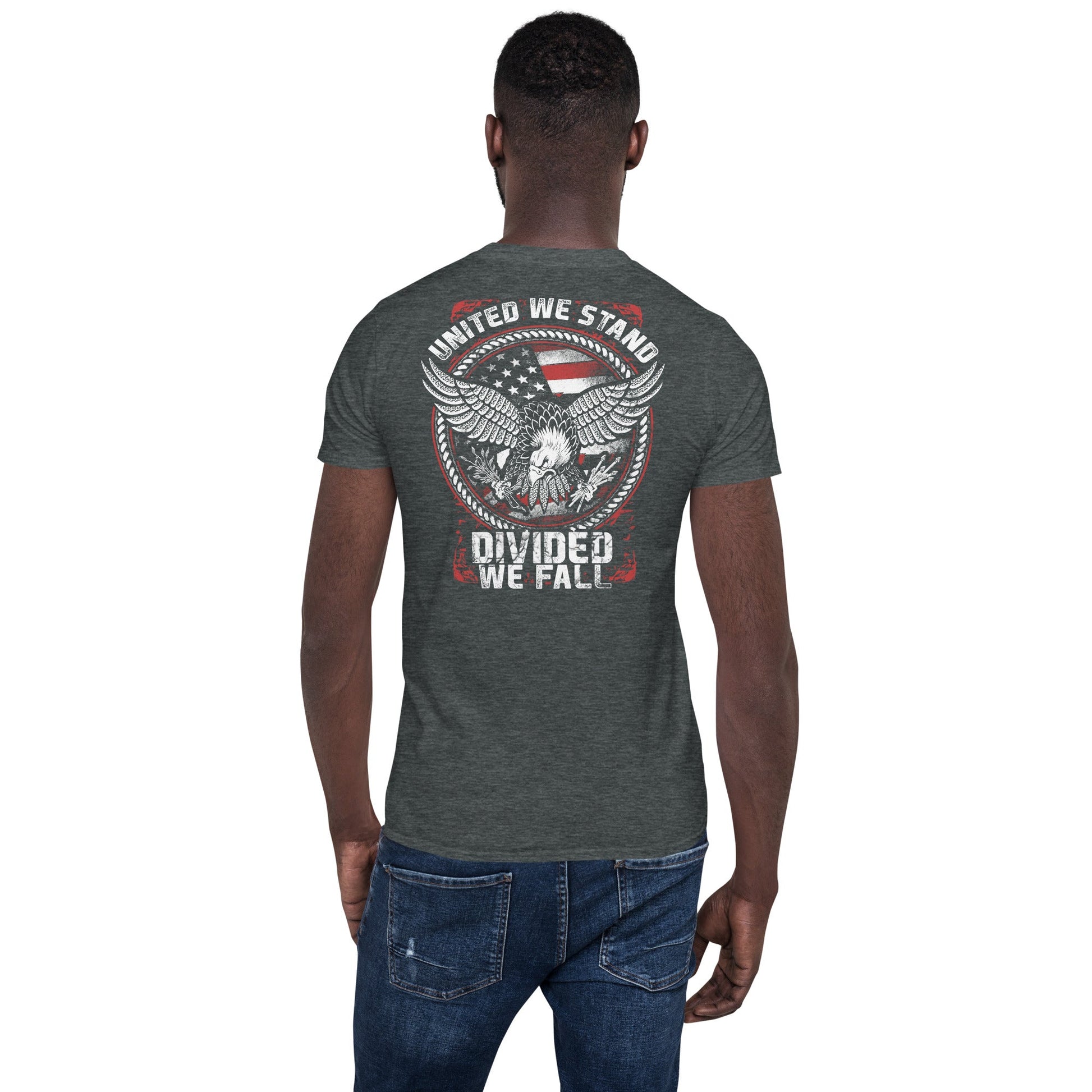 United We Stand T-Shirt | Armed Forces T-Shirt - Dark Heather - T-Shirts Online