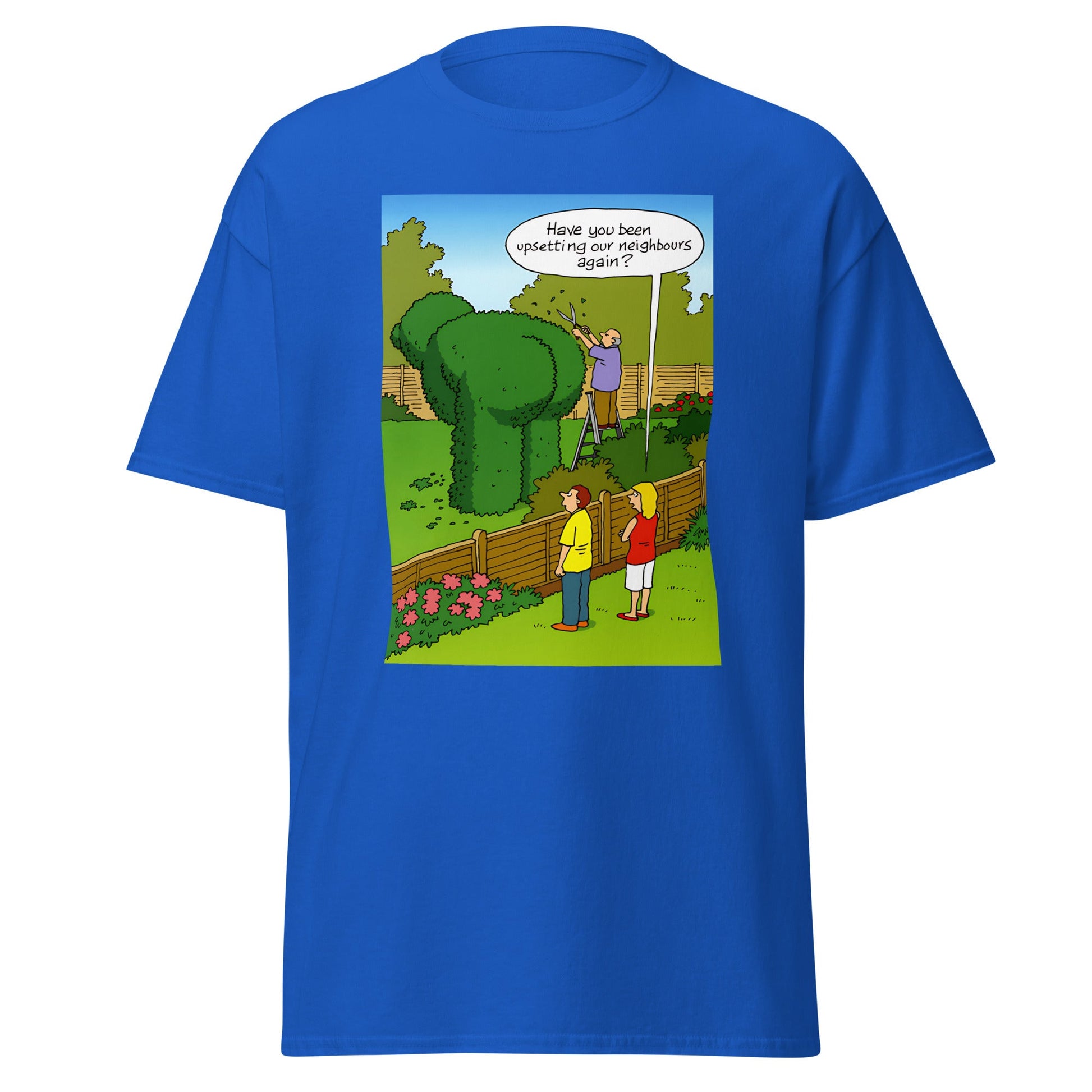 Upsetting Neighbour | Meme T-Shirt - Royal - T-Shirts Online