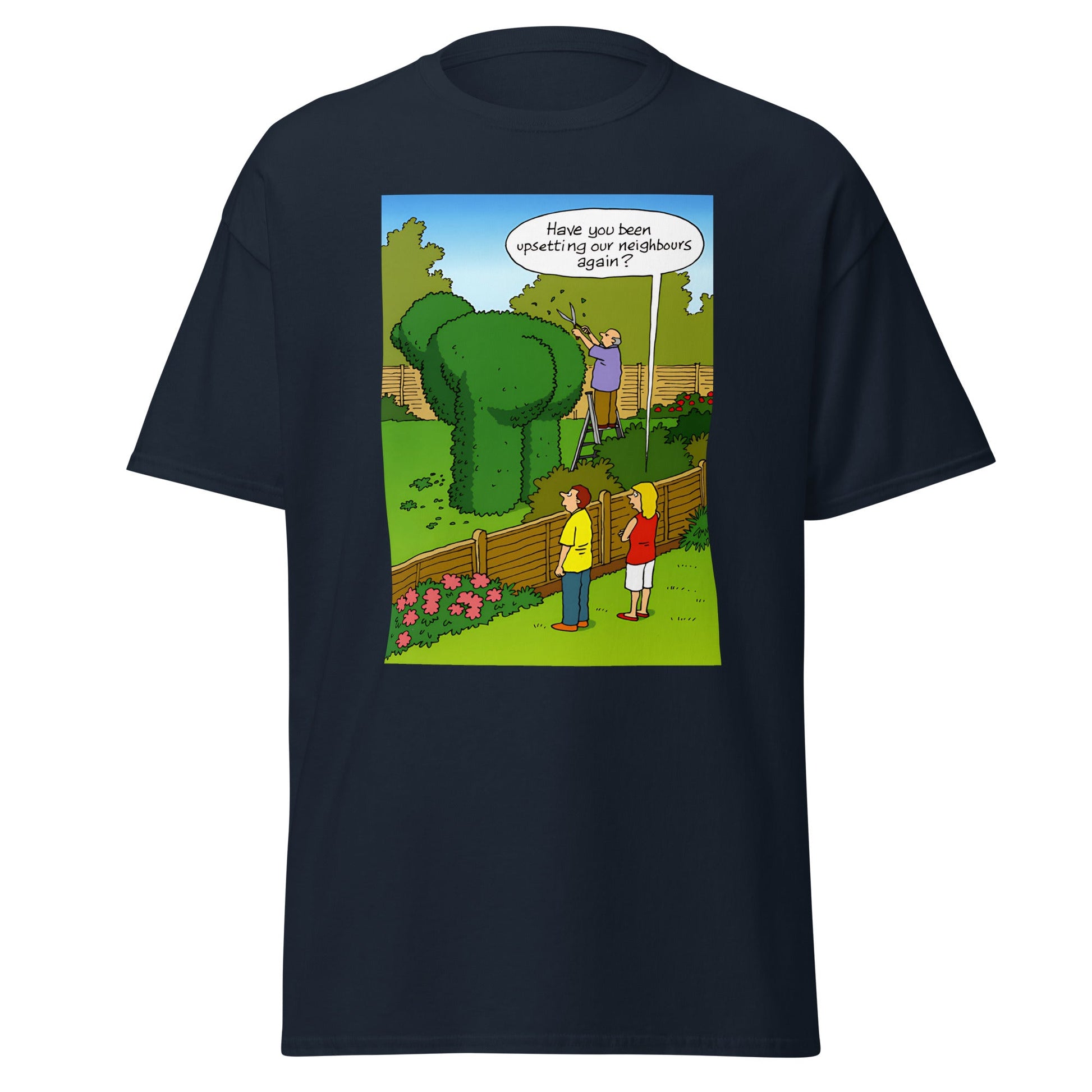 Upsetting Neighbour | Meme T-Shirt - Navy - T-Shirts Online