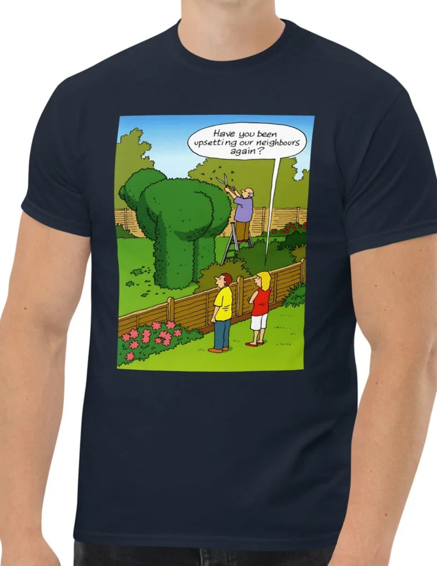 Upsetting Neighbour | Meme T-Shirt - Black - T-Shirts Online