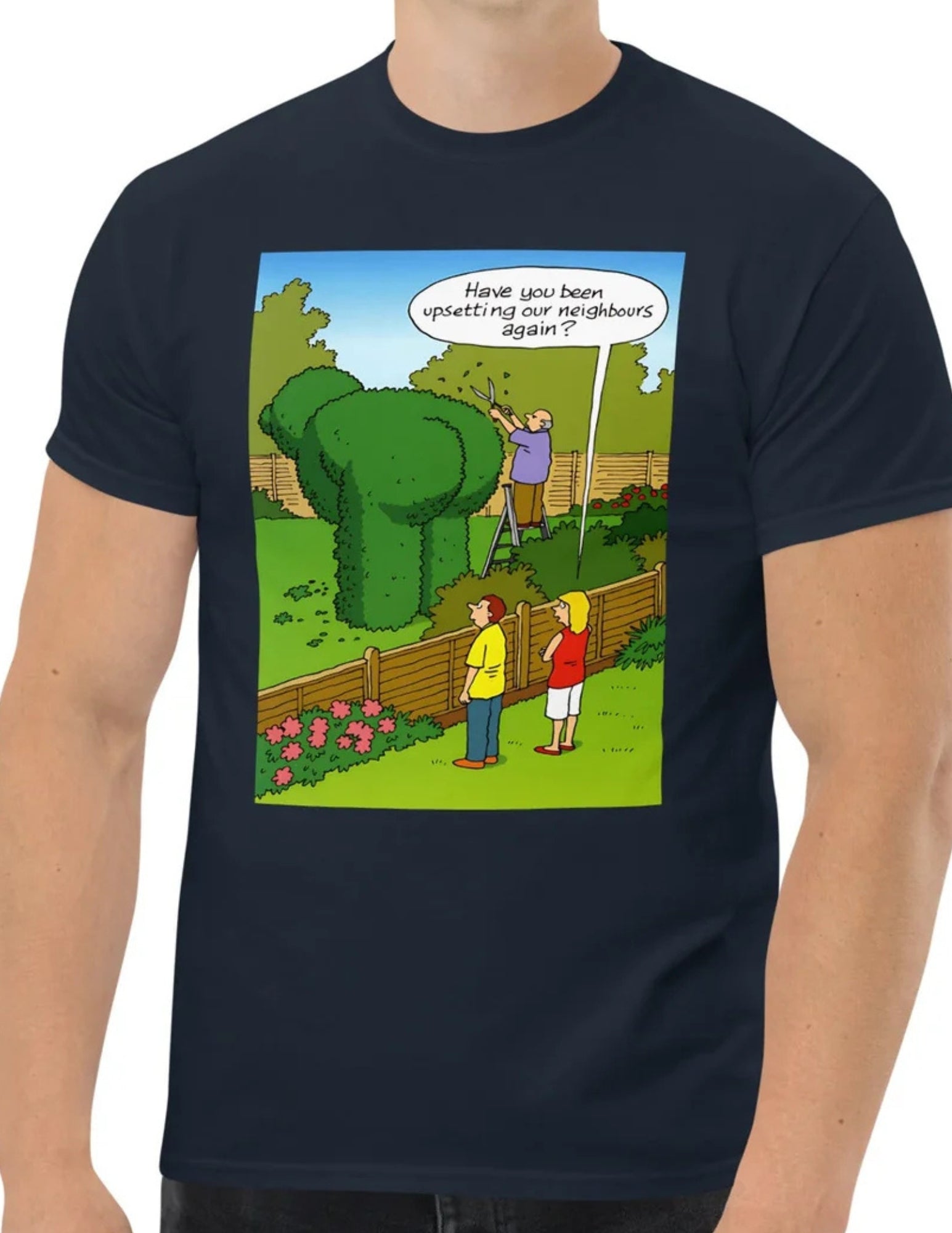 Upsetting Neighbour | Meme T-Shirt - Black - T-Shirts Online