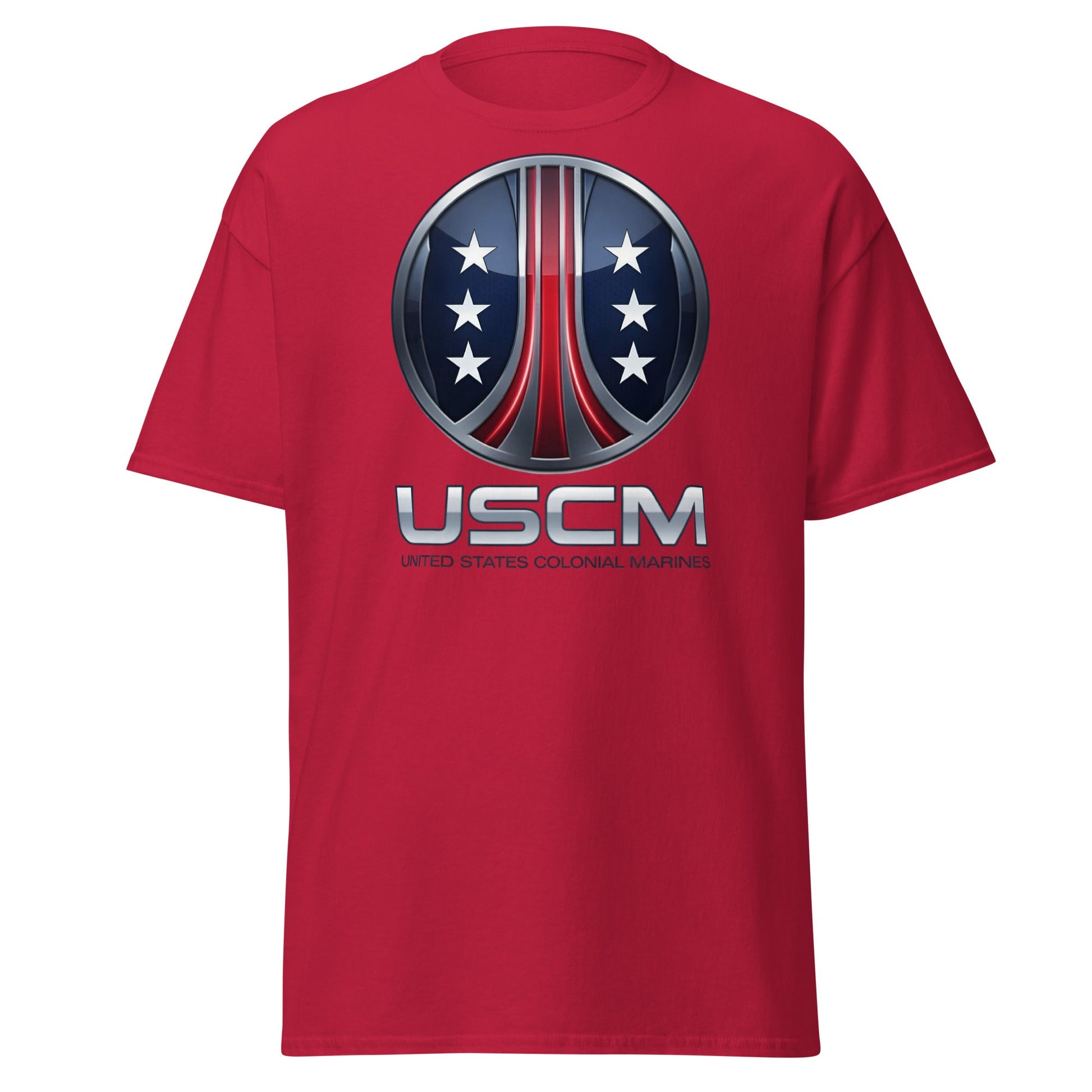 USCM T-Shirt - United States Colonial Marines Fan Apparel - Cardinal - T-Shirts Online