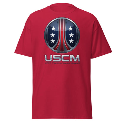 USCM T-Shirt - United States Colonial Marines Fan Apparel - Cardinal - T-Shirts Online