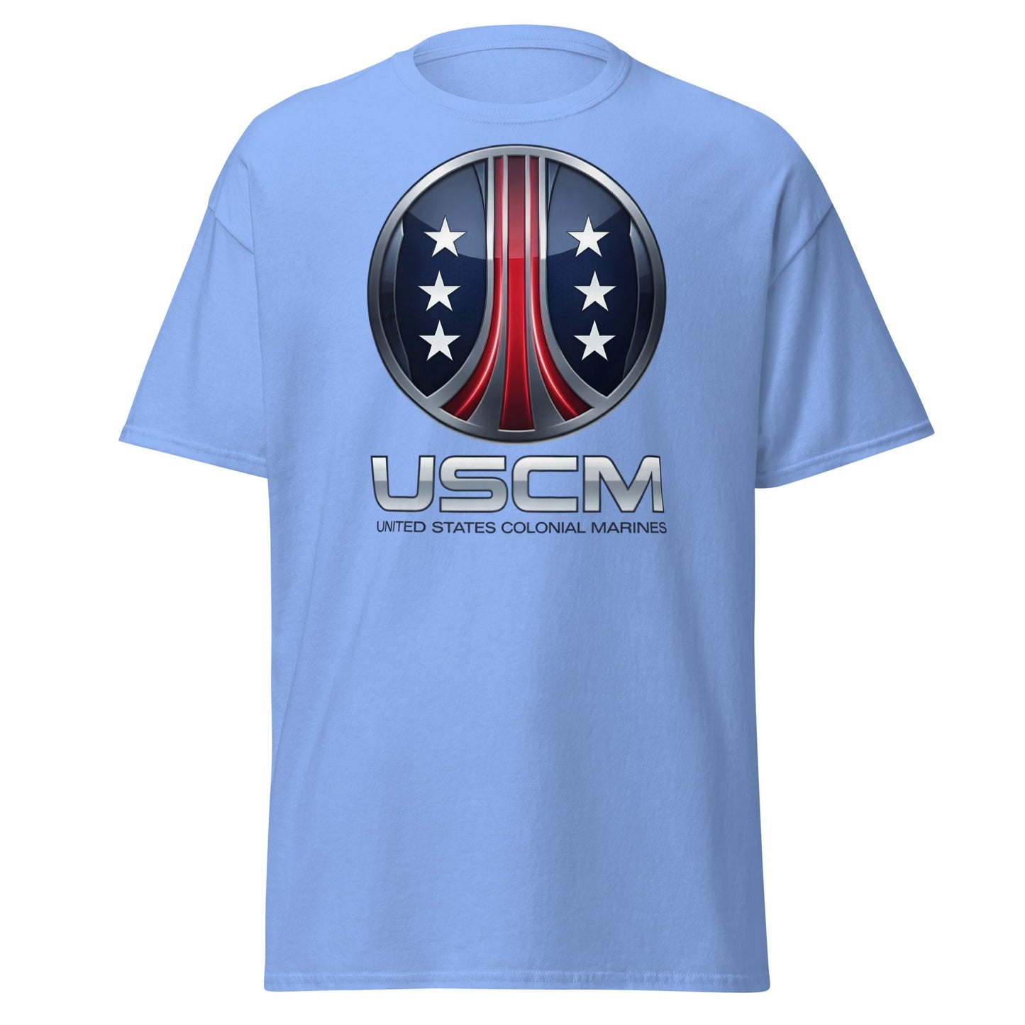 USCM T-Shirt - United States Colonial Marines Fan Apparel - Carolina Blue - T-Shirts Online