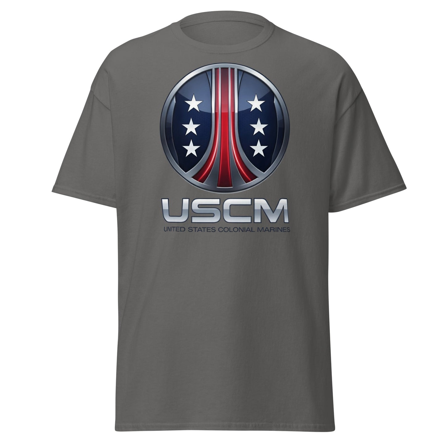 USCM T-Shirt - United States Colonial Marines Fan Apparel - Charcoal - T-Shirts Online