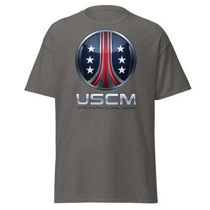 USCM T-Shirt - United States Colonial Marines Fan Apparel - Charcoal - T-Shirts Online