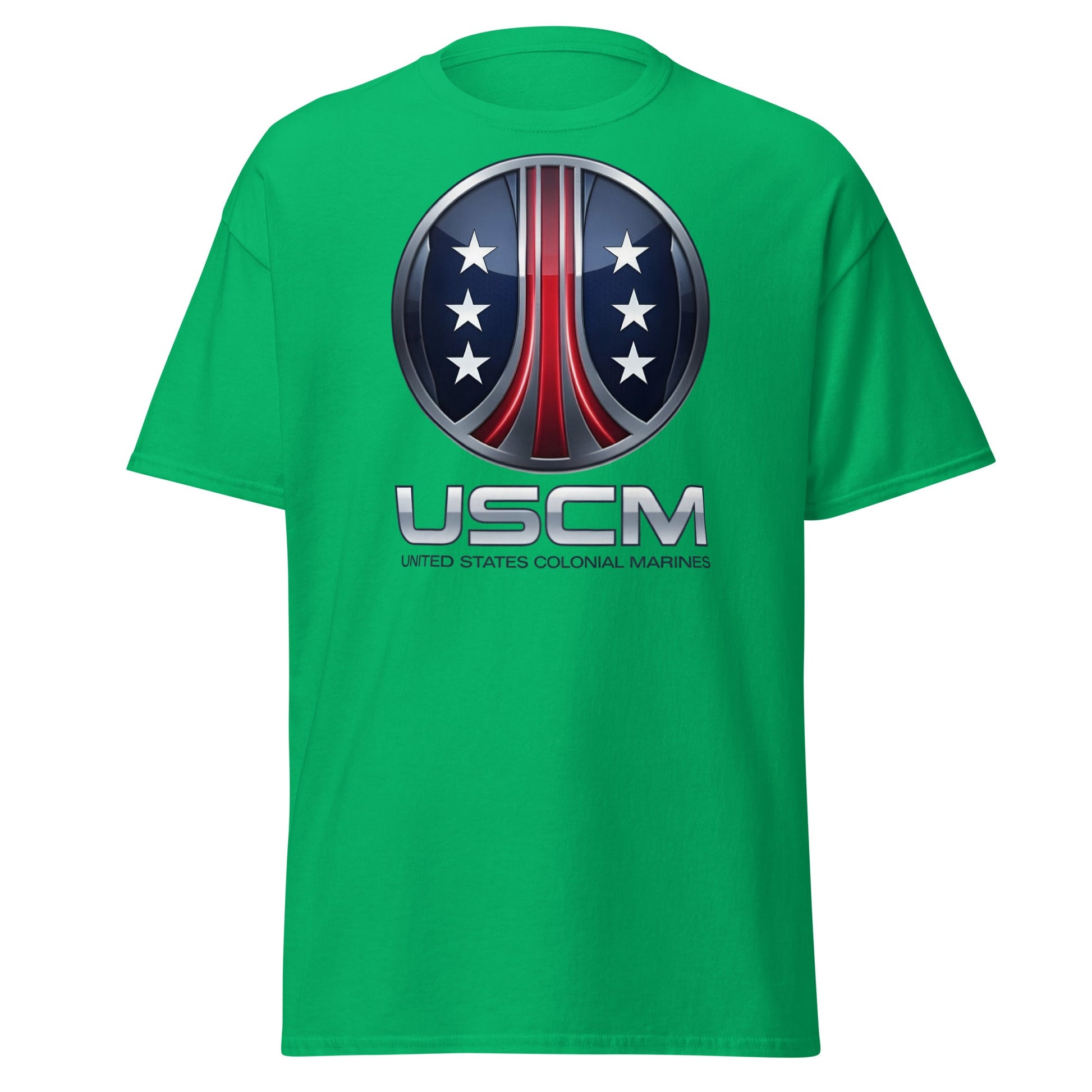 USCM T-Shirt - United States Colonial Marines Fan Apparel - Irish Green - T-Shirts Online