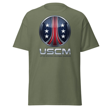 USCM T-Shirt - United States Colonial Marines Fan Apparel - Military Green - T-Shirts Online