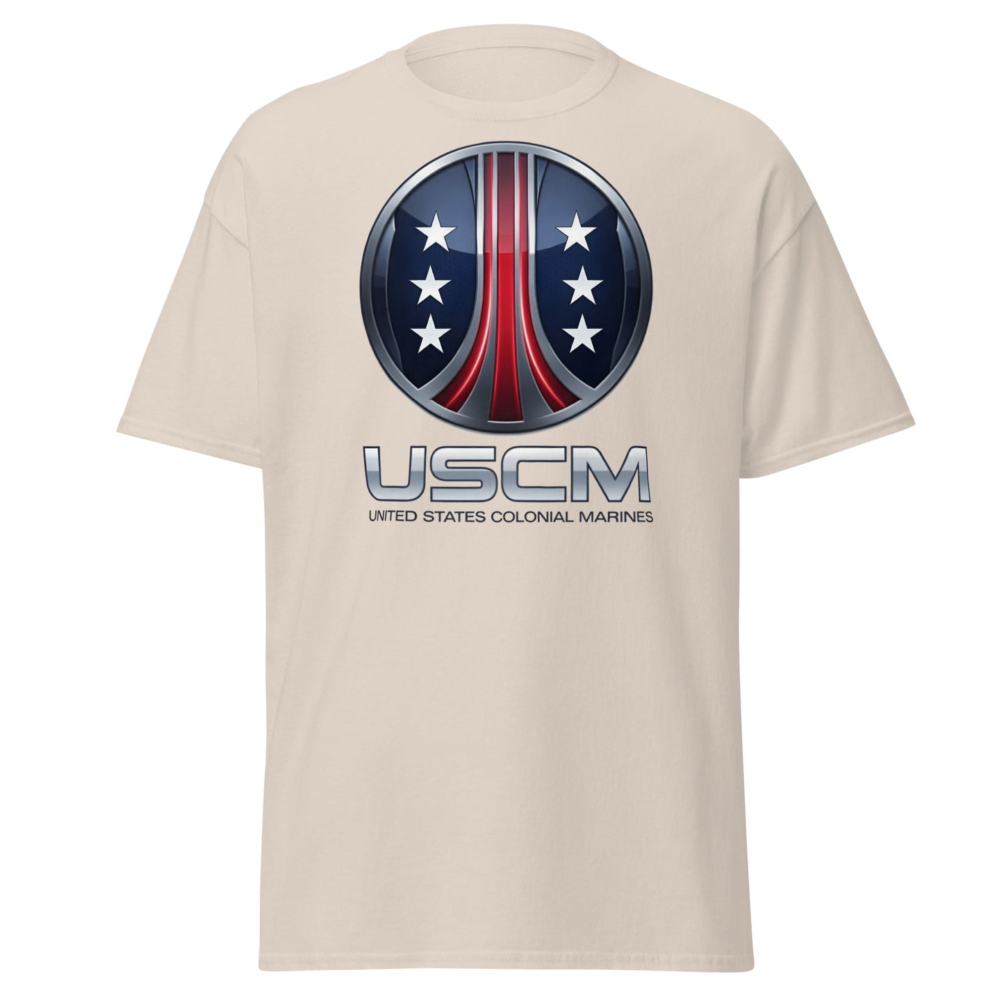 USCM T-Shirt - United States Colonial Marines Fan Apparel - Natural - T-Shirts Online