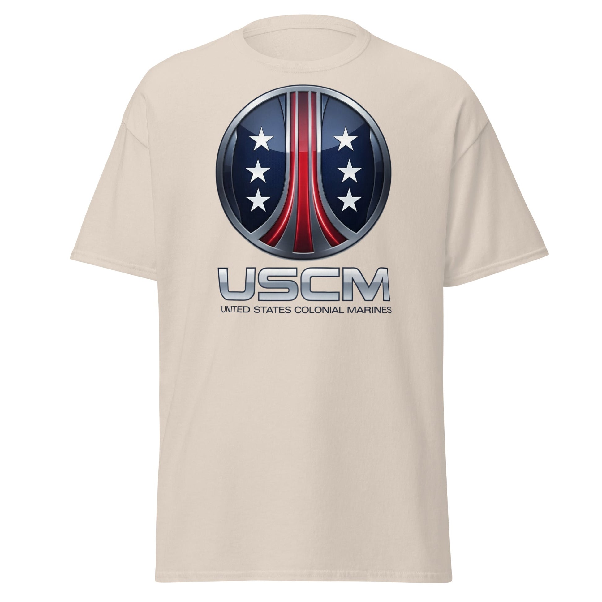 USCM T-Shirt - United States Colonial Marines Fan Apparel - Natural - T-Shirts Online