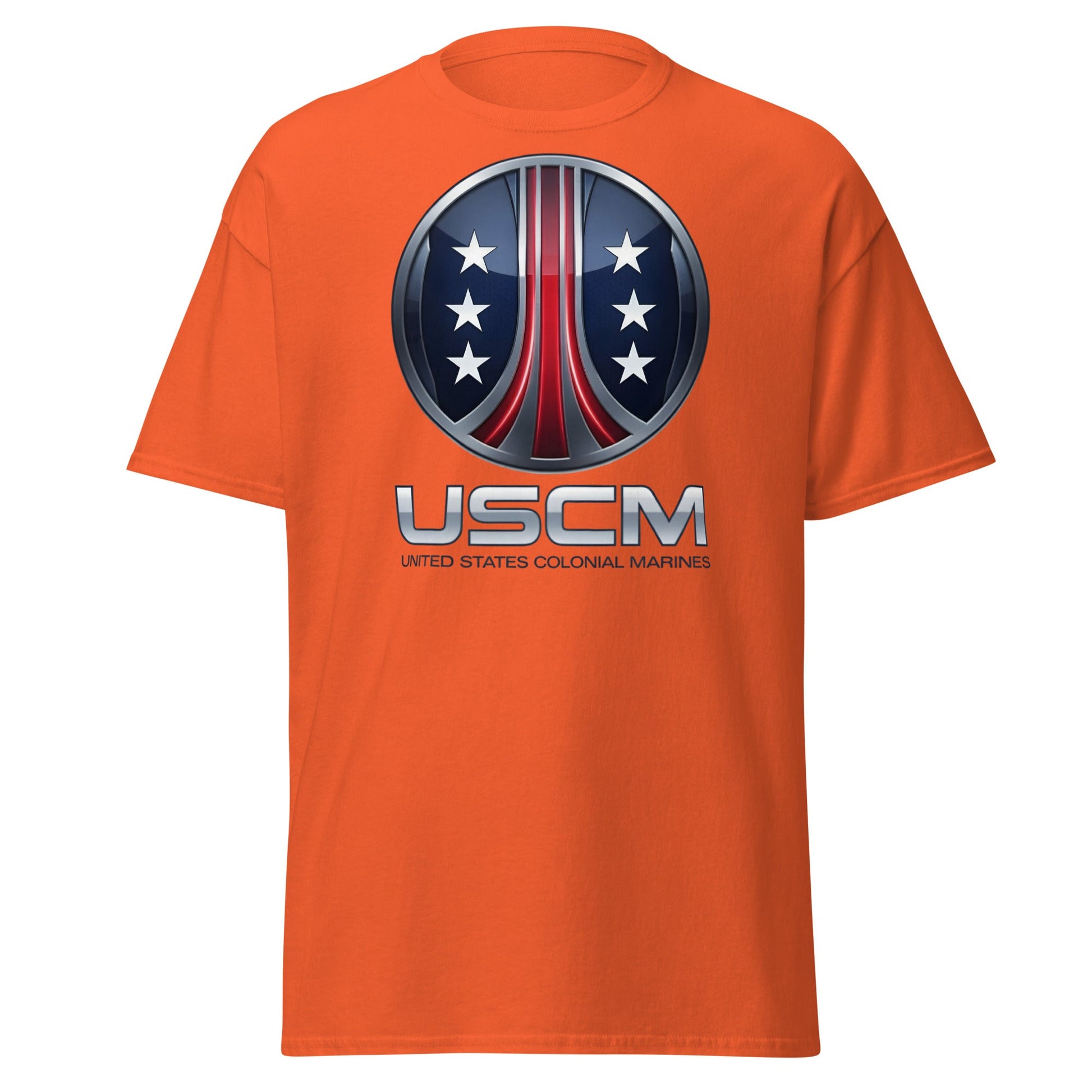 USCM T-Shirt - United States Colonial Marines Fan Apparel - Orange - T-Shirts Online