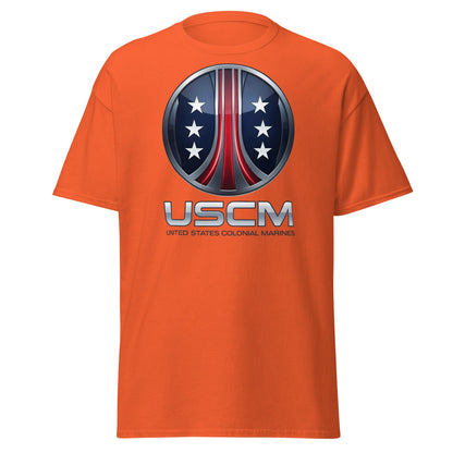 USCM T-Shirt - United States Colonial Marines Fan Apparel - Orange - T-Shirts Online