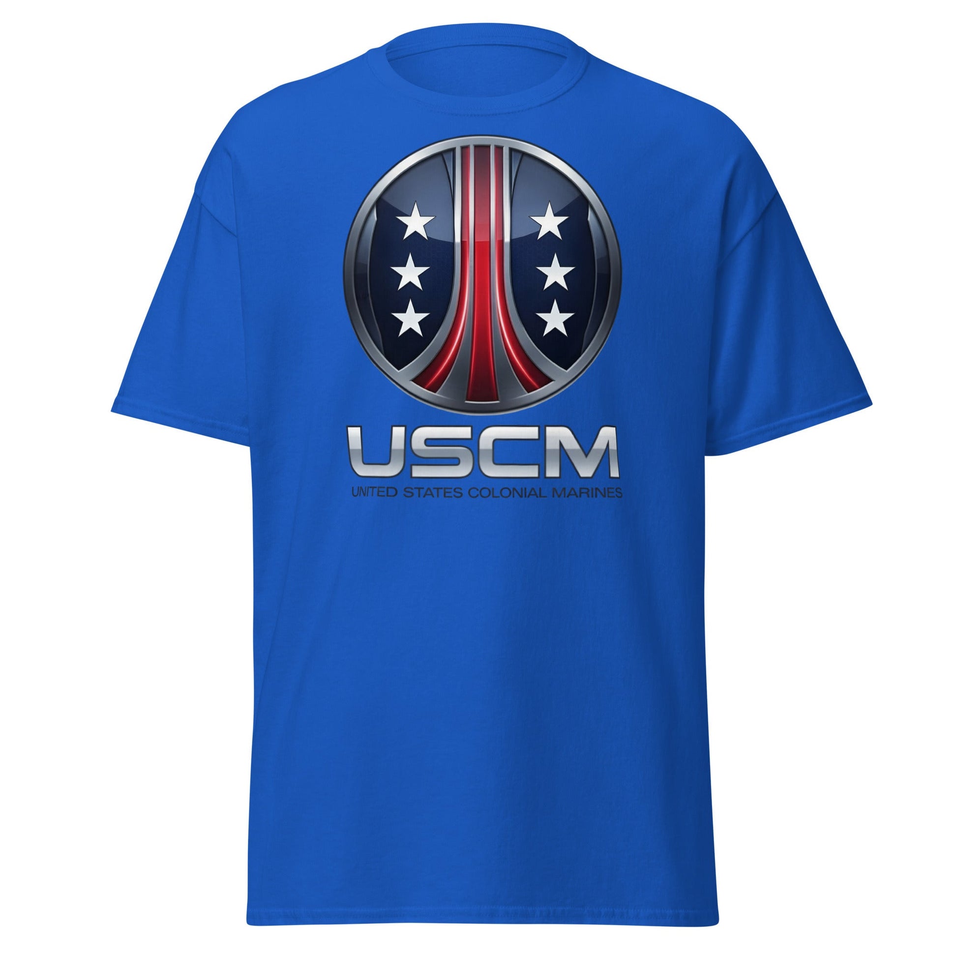USCM T-Shirt - United States Colonial Marines Fan Apparel - Royal - T-Shirts Online