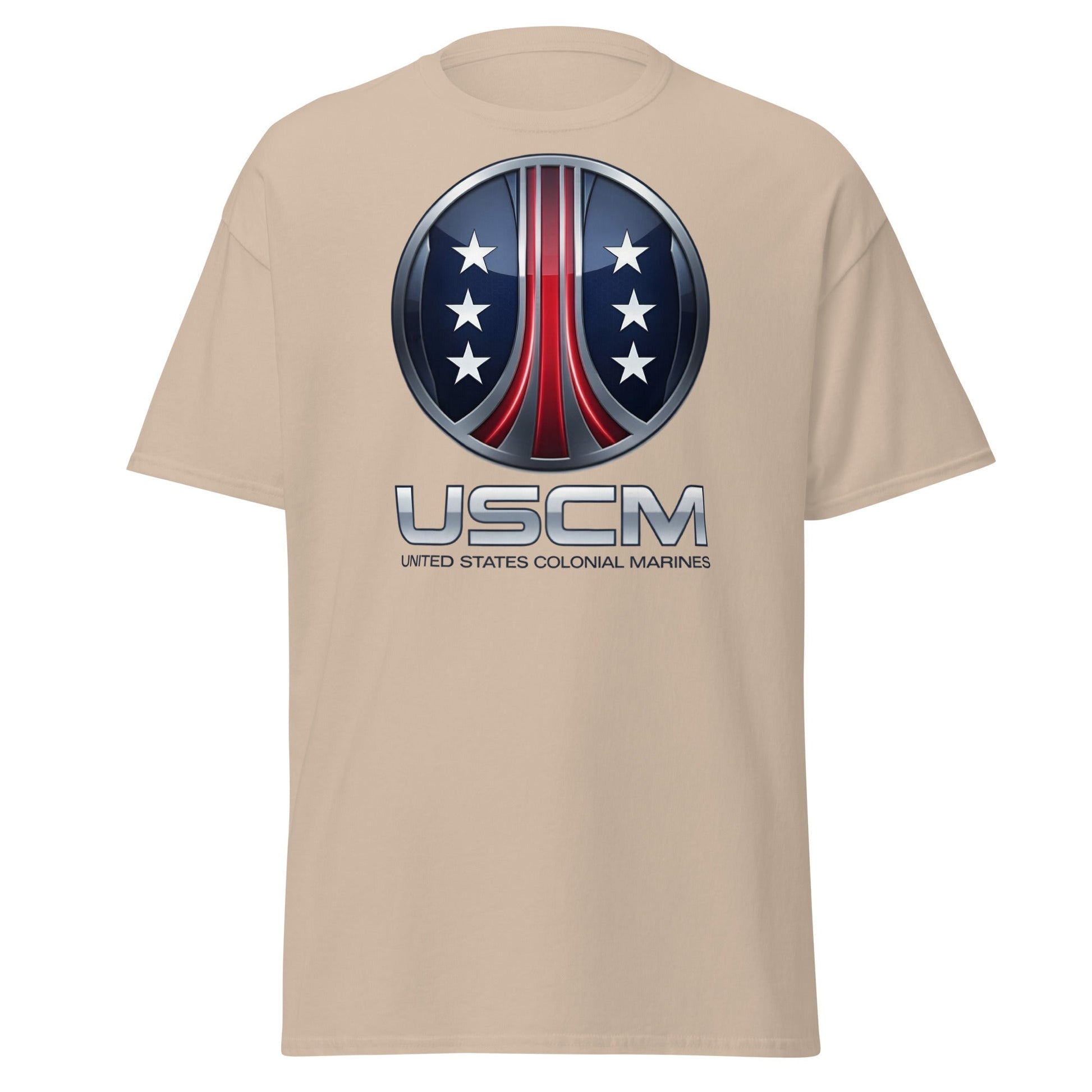 USCM T-Shirt - United States Colonial Marines Fan Apparel - Sand - T-Shirts Online