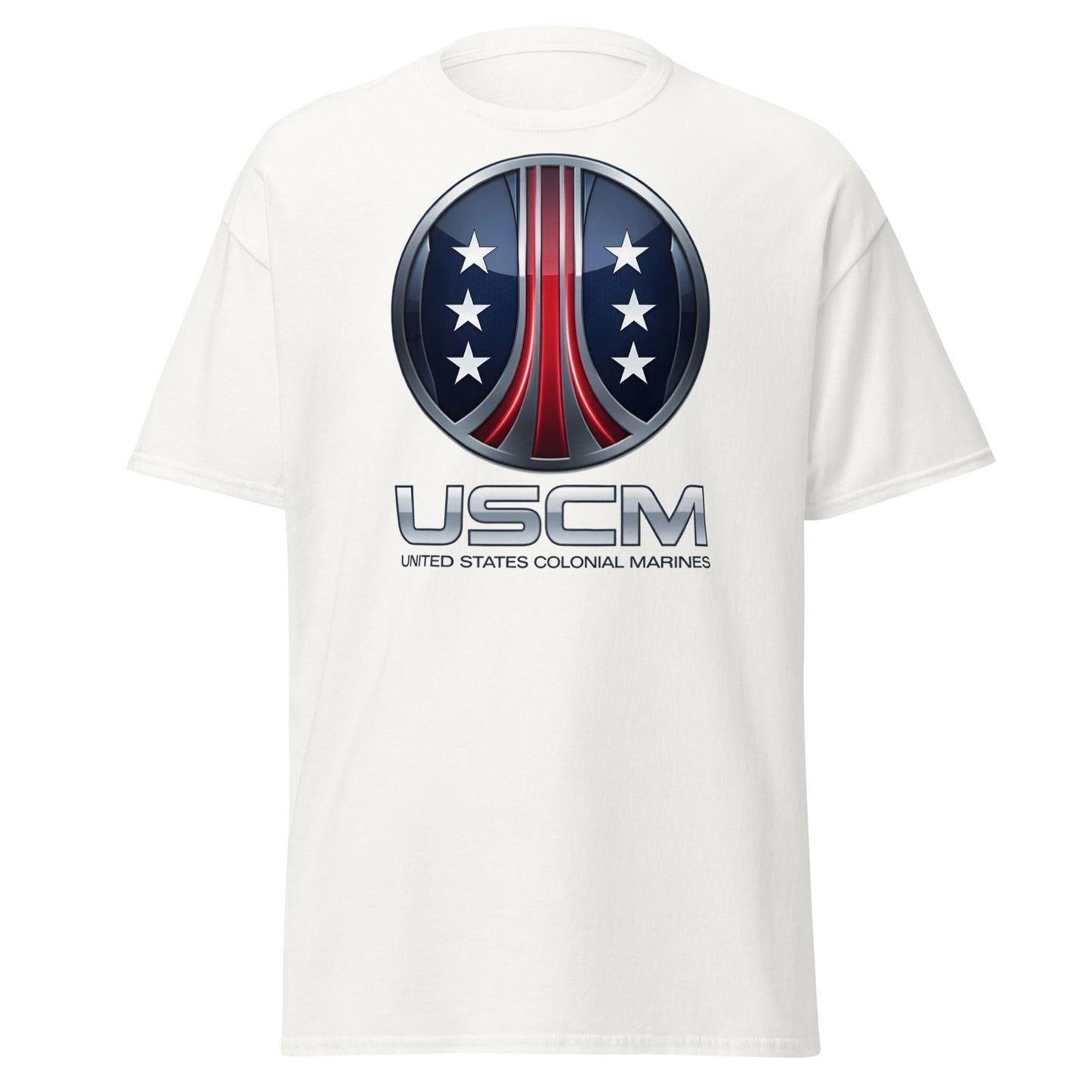 USCM T-Shirt - United States Colonial Marines Fan Apparel - White - T-Shirts Online