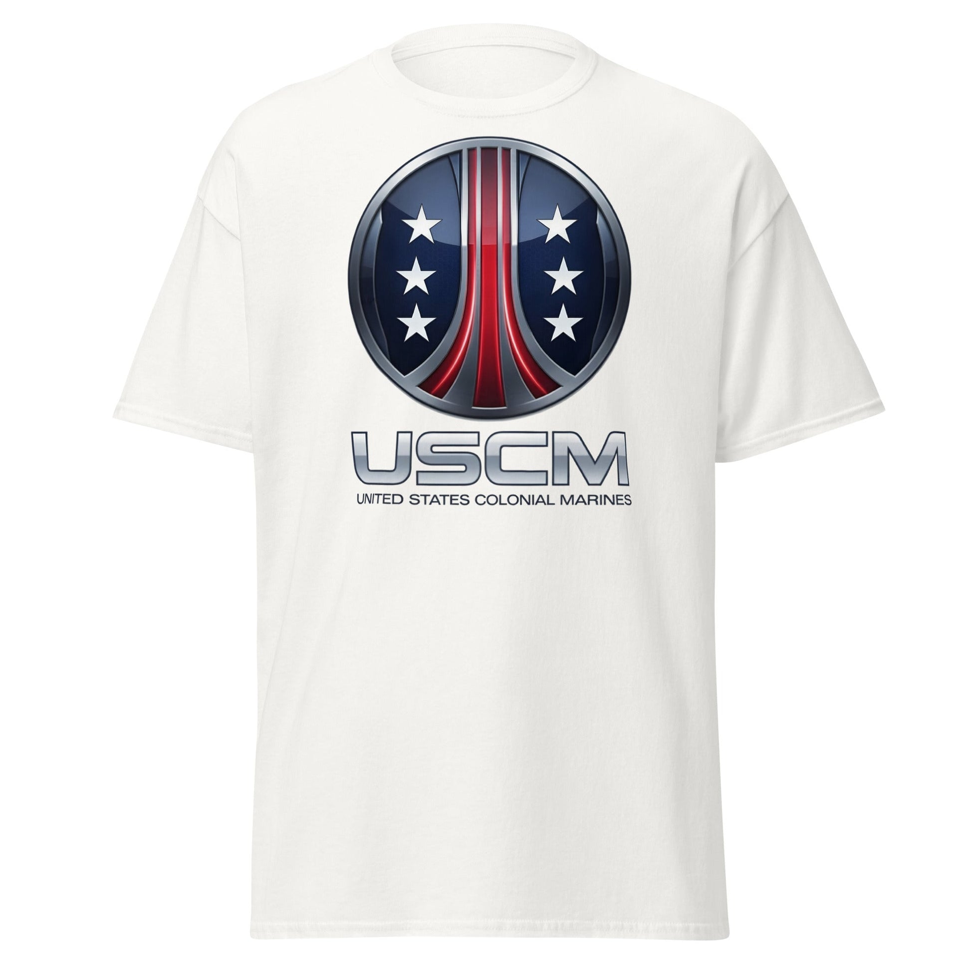 USCM T-Shirt - United States Colonial Marines Fan Apparel - White - T-Shirts Online