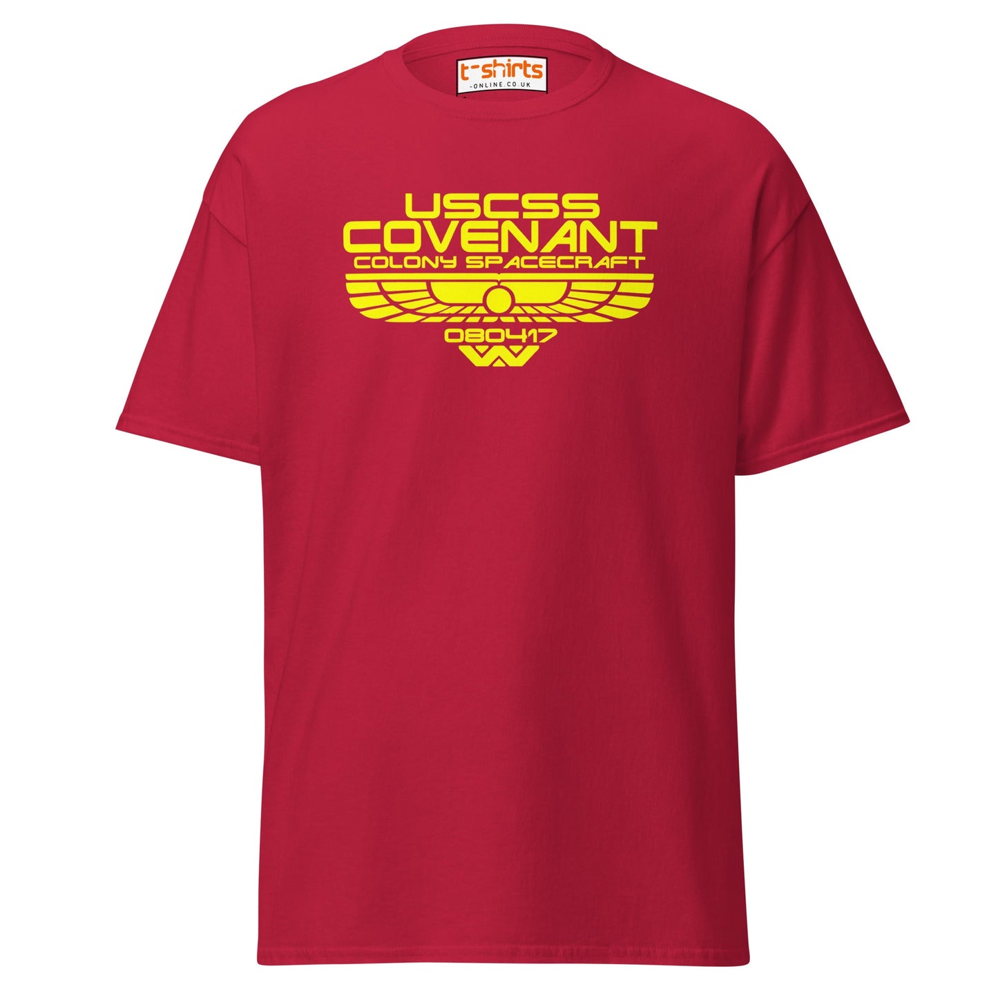USCSS Covenant T-Shirt | Alien Sci - Fi Spacecraft Tee - Cardinal - T-Shirts Online