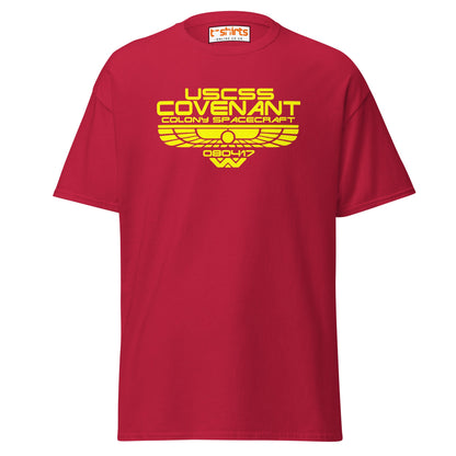 USCSS Covenant T-Shirt | Alien Sci - Fi Spacecraft Tee - Cardinal - T-Shirts Online