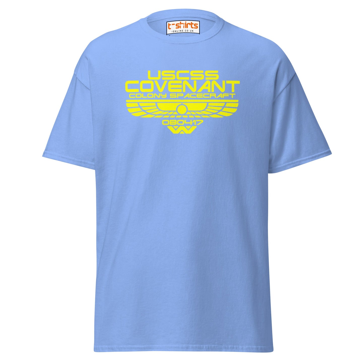 USCSS Covenant T-Shirt | Alien Sci - Fi Spacecraft Tee - Carolina Blue - T-Shirts Online