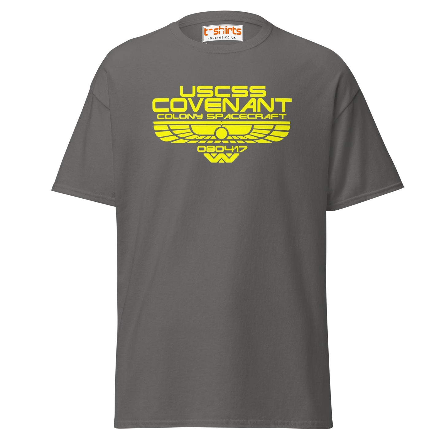 USCSS Covenant T-Shirt | Alien Sci - Fi Spacecraft Tee - Charcoal - T-Shirts Online