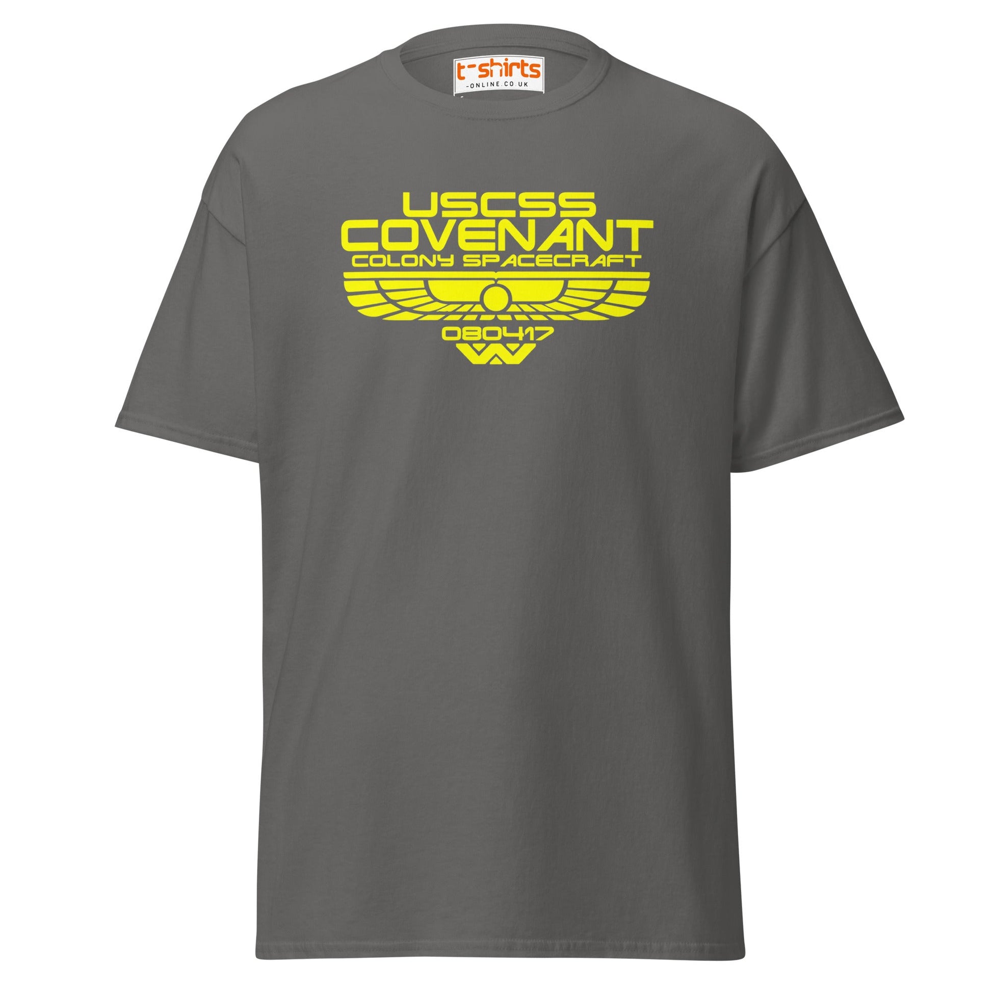 USCSS Covenant T-Shirt | Alien Sci - Fi Spacecraft Tee - Charcoal - T-Shirts Online