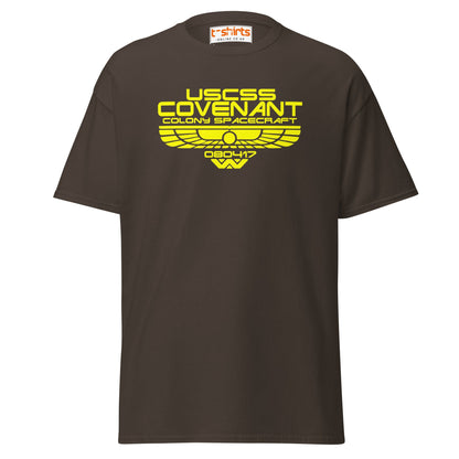 USCSS Covenant T-Shirt | Alien Sci - Fi Spacecraft Tee - Dark Chocolate - T-Shirts Online