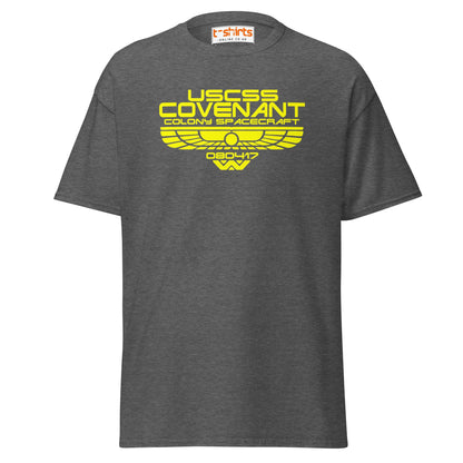 USCSS Covenant T-Shirt | Alien Sci - Fi Spacecraft Tee - Dark Heather - T-Shirts Online