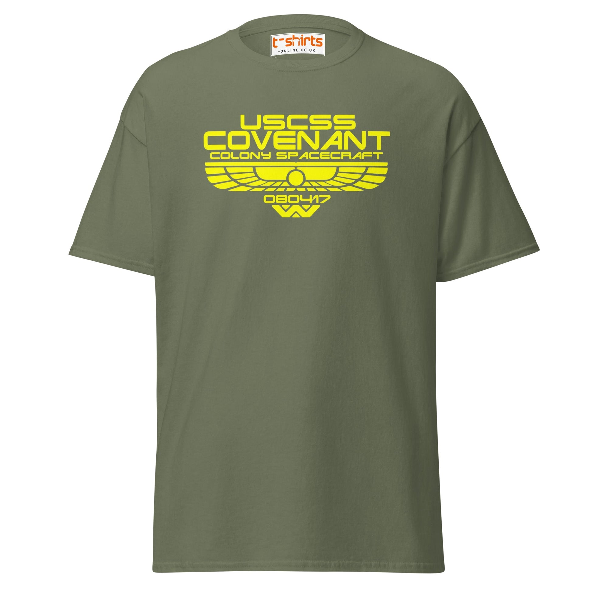 USCSS Covenant T-Shirt | Alien Sci - Fi Spacecraft Tee - Military Green - T-Shirts Online