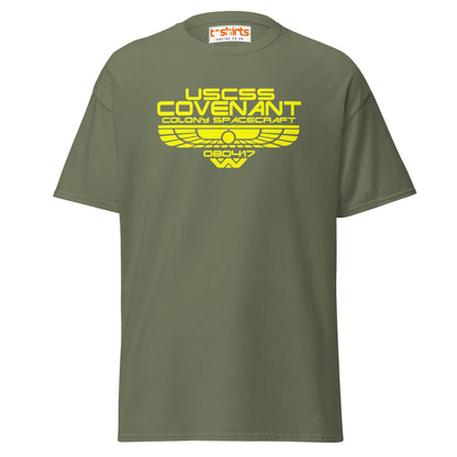 USCSS Covenant T-Shirt | Alien Sci - Fi Spacecraft Tee - Military Green - T-Shirts Online