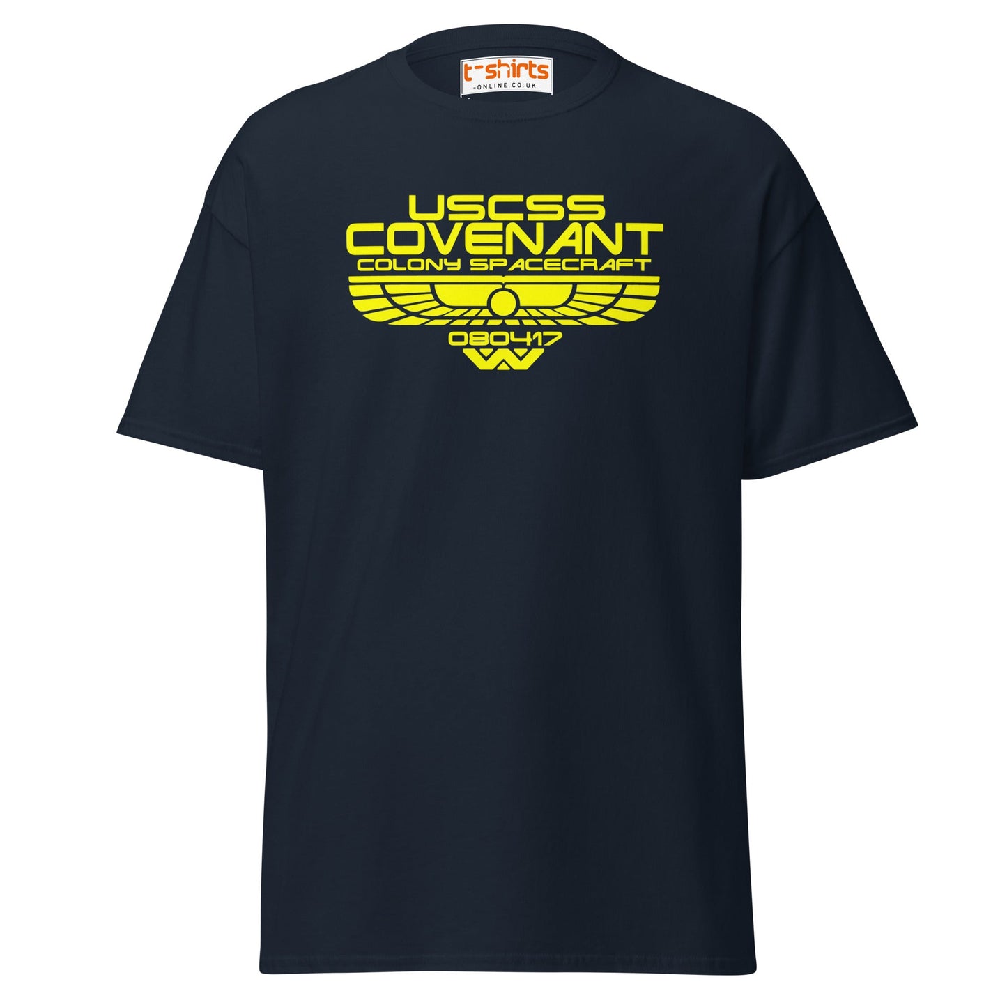USCSS Covenant T-Shirt | Alien Sci - Fi Spacecraft Tee - Navy - T-Shirts Online