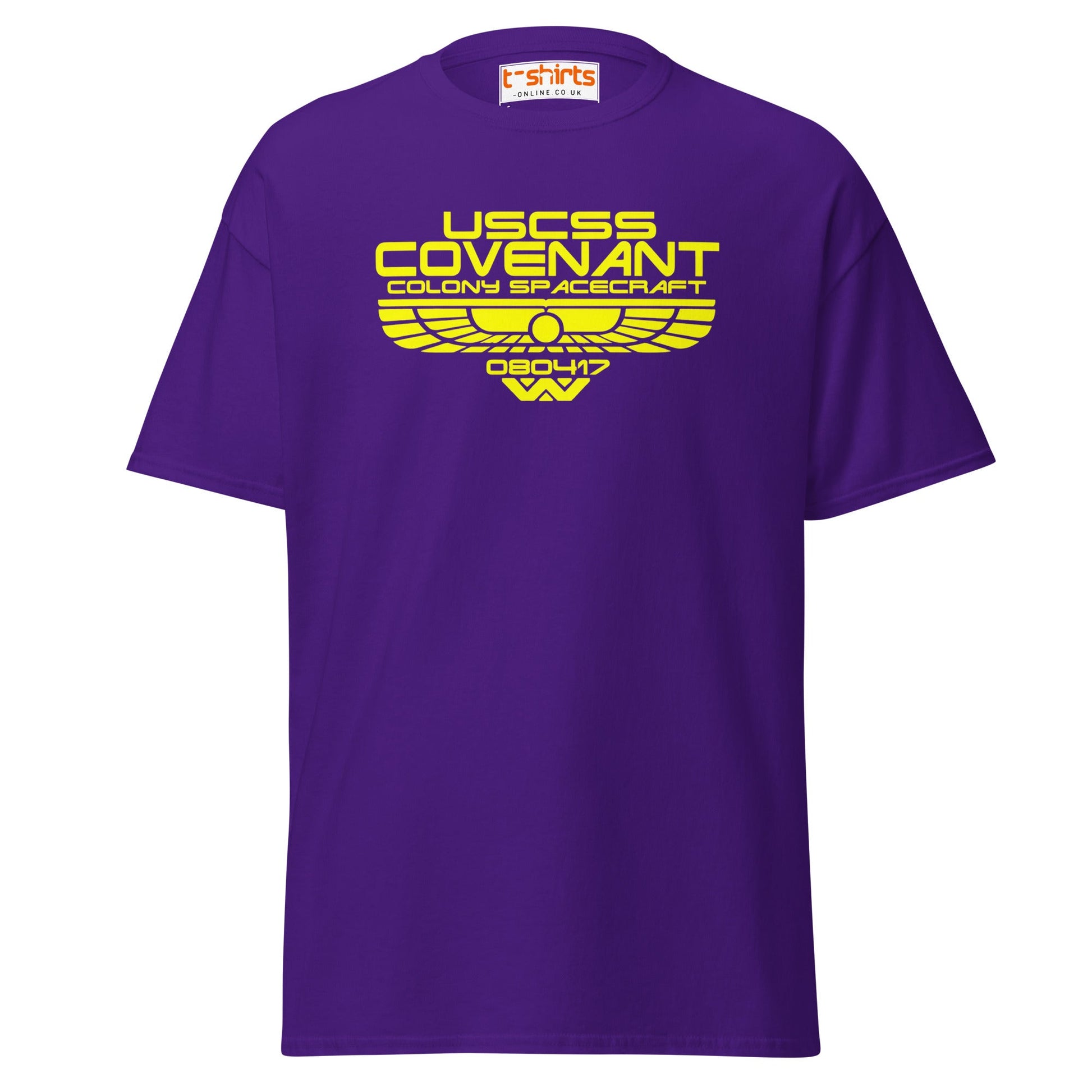USCSS Covenant T-Shirt | Alien Sci - Fi Spacecraft Tee - Purple - T-Shirts Online