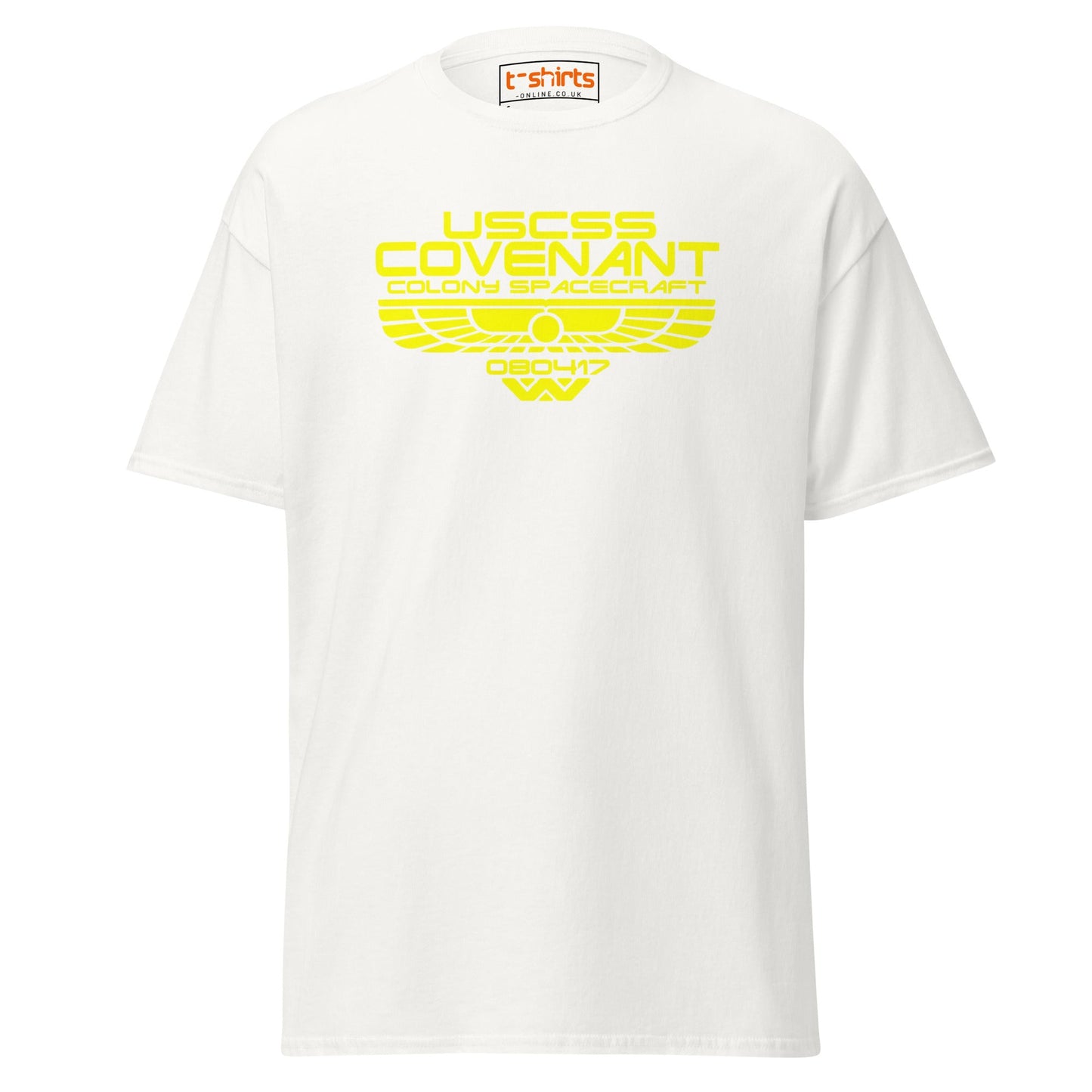 USCSS Covenant T-Shirt | Alien Sci - Fi Spacecraft Tee - White - T-Shirts Online