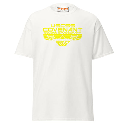 USCSS Covenant T-Shirt | Alien Sci - Fi Spacecraft Tee - White - T-Shirts Online