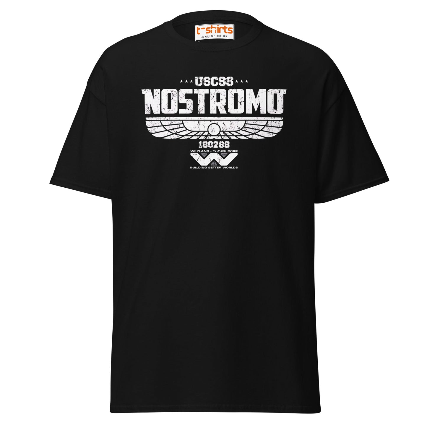 USCSS Nostromo T-Shirt | Alien Sci - Fi Logo Tee - Black - T-Shirts Online