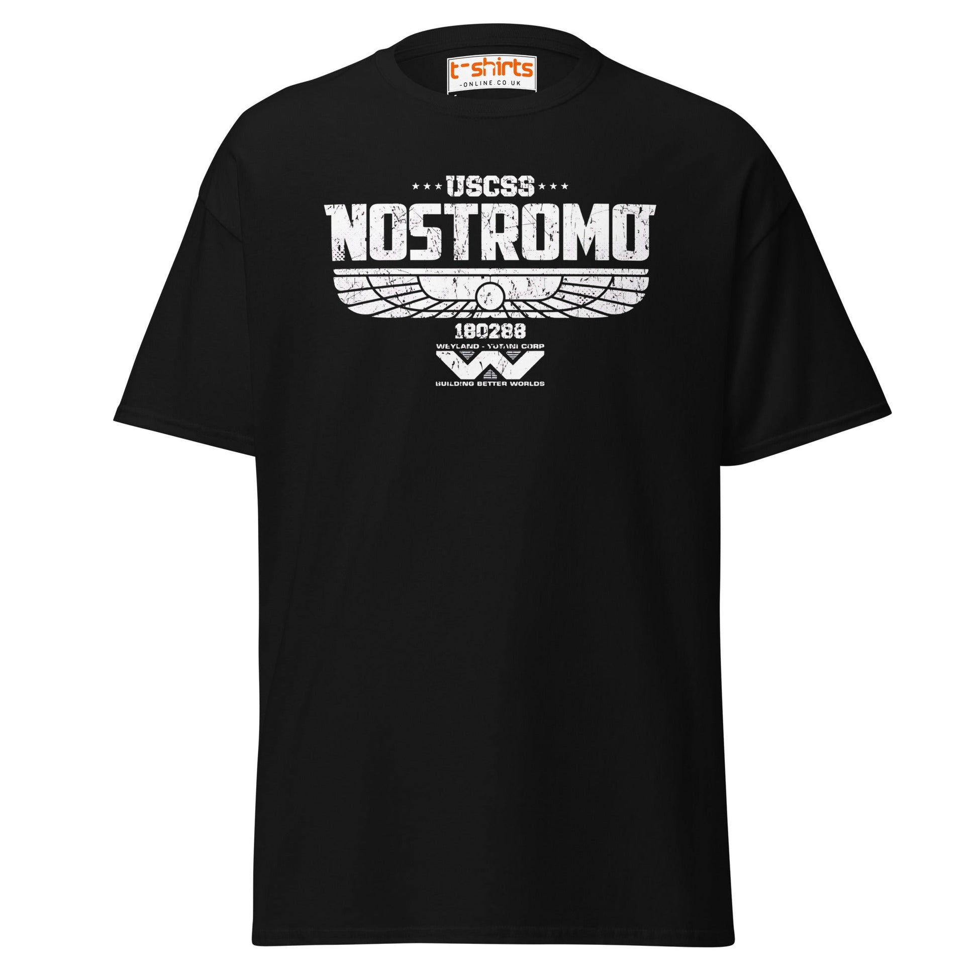 USCSS Nostromo T-Shirt | Alien Sci - Fi Logo Tee - Black - T-Shirts Online