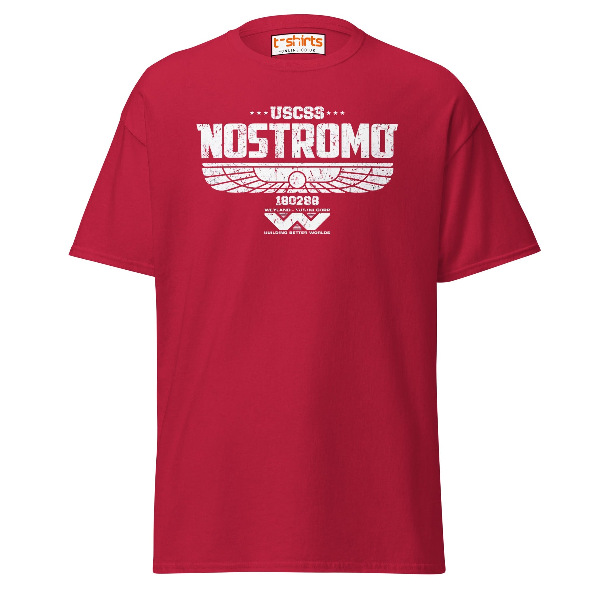 USCSS Nostromo T-Shirt | Alien Sci - Fi Logo Tee - Cardinal - T-Shirts Online
