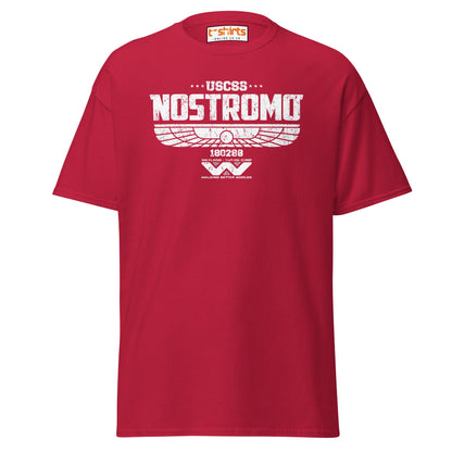 USCSS Nostromo T-Shirt | Alien Sci - Fi Logo Tee - Cardinal - T-Shirts Online