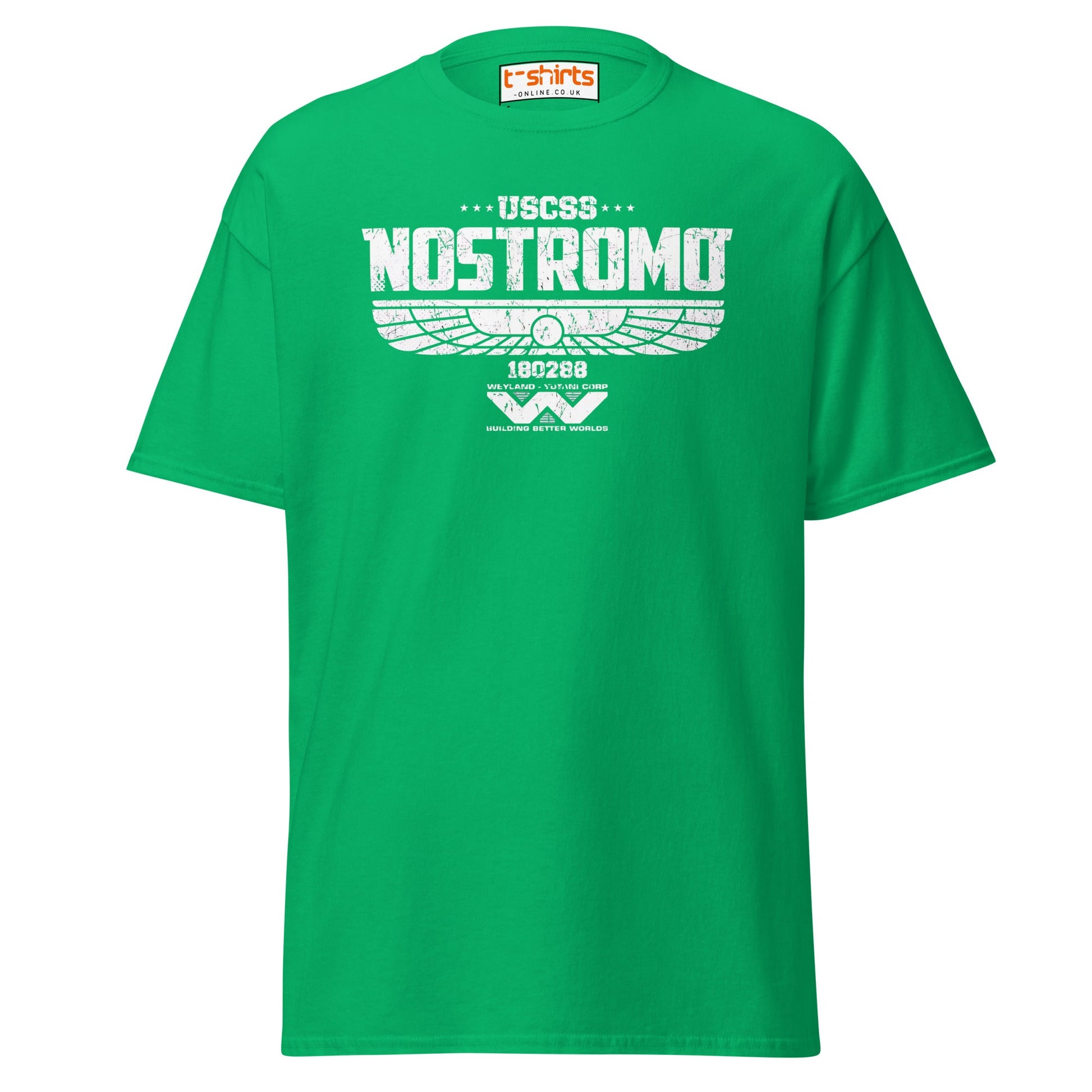 USCSS Nostromo T-Shirt | Alien Sci - Fi Logo Tee - Irish Green - T-Shirts Online