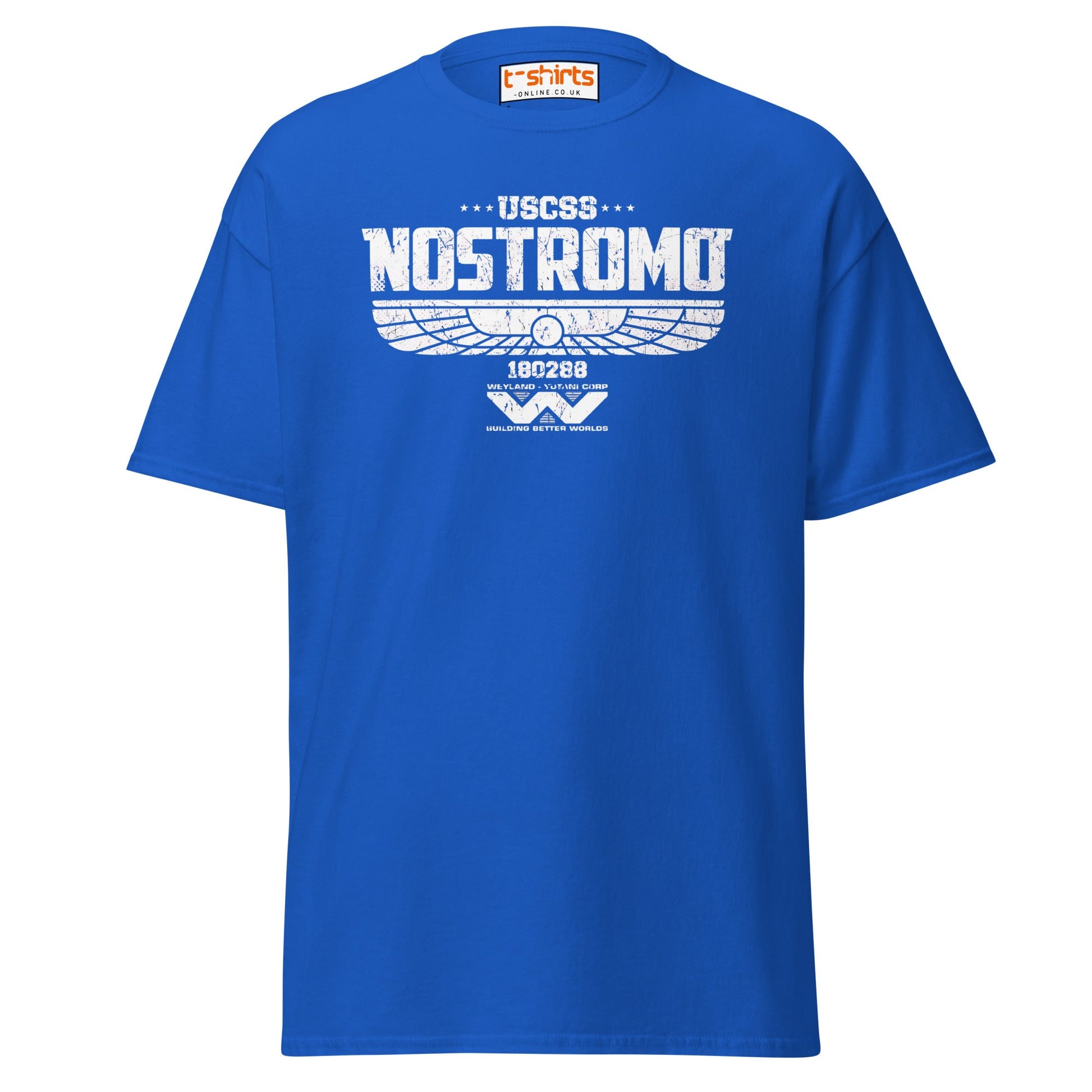 USCSS Nostromo T-Shirt | Alien Sci - Fi Logo Tee - Royal - T-Shirts Online