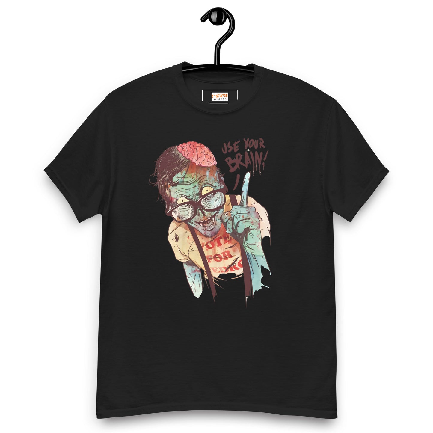 Use Your Brain T-Shirt | Zombie Tee - Black - T-Shirts Online