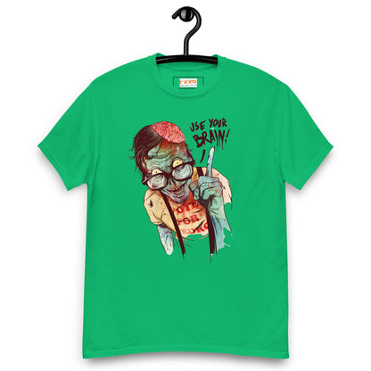 Use Your Brain T-Shirt | Zombie Tee - Irish Green - T-Shirts Online